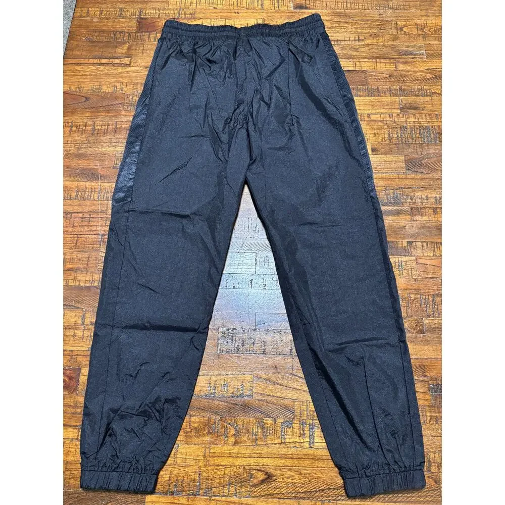 Mitchell & Ness Branded Windbreaker Jogger Pants Drawstring Black Men’s L New
